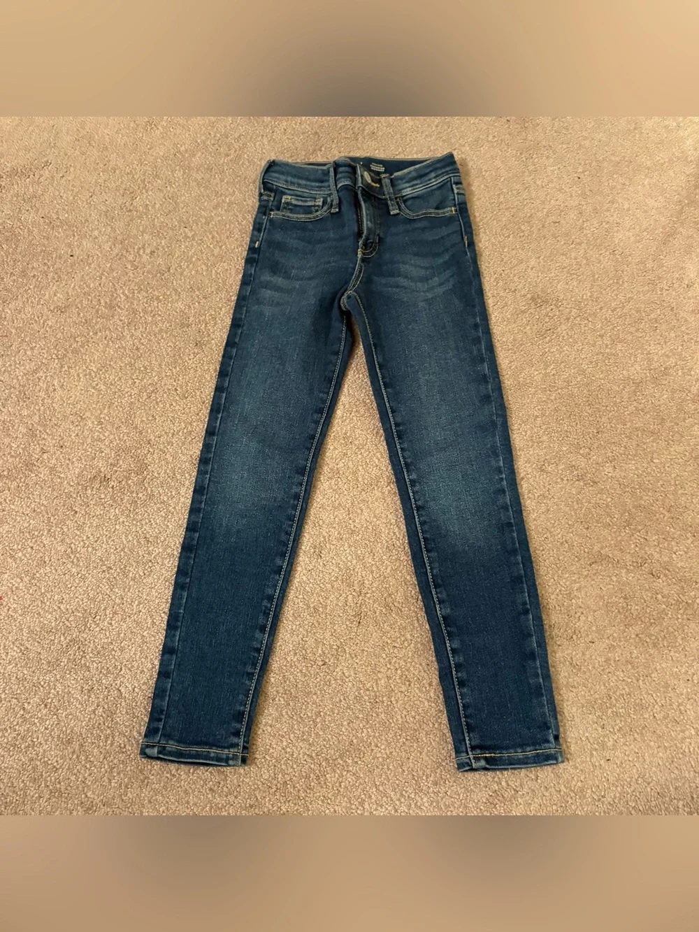 Old Navy Girls Dark Blue Stretch Skinny Jeans rockstar jeggings high-rise size 7